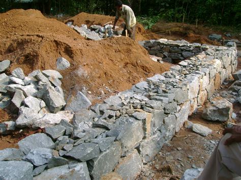 Kerala House Construction At Koratty Basement Rubble Work