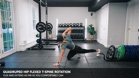 Quadruped Hip Flexed T Spine Rotation Youtube