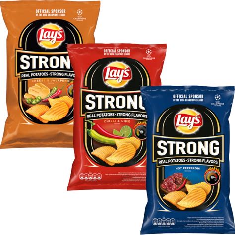 Lay's, Lays Strong Zestaw Chipsy 3x 130 g ostre - Lay's | Sklep EMPIK.COM
