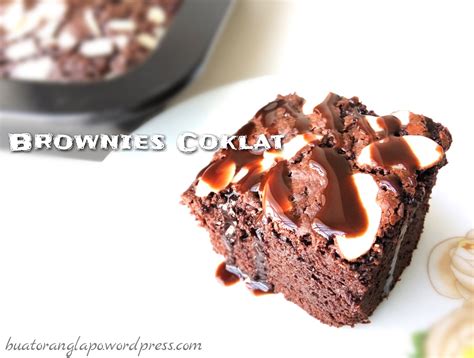 brownies coklat mudah buat  lapo