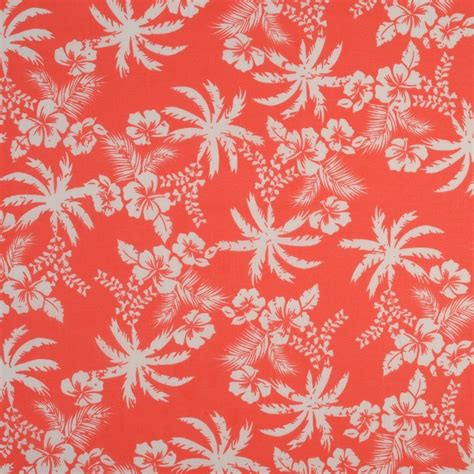 Tissu Voile De Coton Fleurs Corail Voile De Coton Tissu Fleurs Des Iles