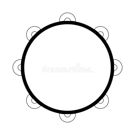 Isolated Tambourine Outline Stock Vector - Illustration of style ...