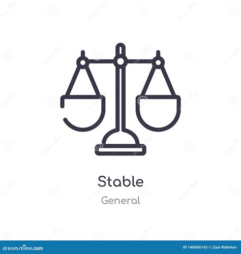 Stable Outline Icon Isolated Line Vector Illustration From General