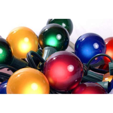 Northlight 15 Count Multi Color Satin G50 Globe Christmas Light Set 13