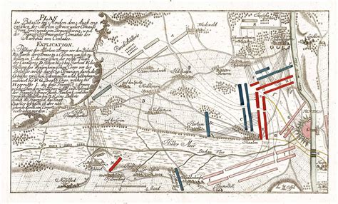 Plan Der Bataille Bey Minden Den 1 Augst 1759 Zwischen Der Allirten