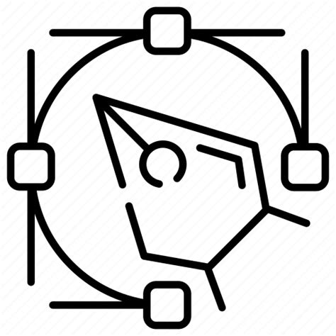 Bezier Pen Tool Graphic Designing Design Curve Icon Download On