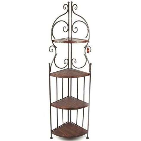 DanDiBo Etagère Etagère d angle brun HX12579 Fer forgé Métal 160cm avec