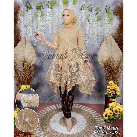 Jual Setelan Kebaya Modern Setelan Kebaya Tunik Mauri Busui