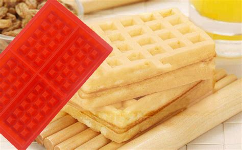 Ofkpo Cavity Waffle Mold Silicone Square Molds Diy Mini Waffles Cake