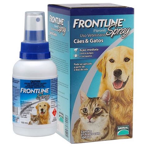 Frontline Fipronil Para Cachorros E Gatos Spray Antipulgas E