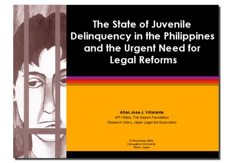 Pdf The State Of Juvenile Delinquency In The Philippines And The