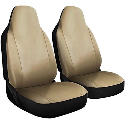 Motorup America Auto Seat Cover Set Integrated Bucket Seat Pu Leather Covers Fits Select