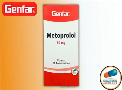 Metoprolol 50 Mg Caja X 30 Tabletas Genfar