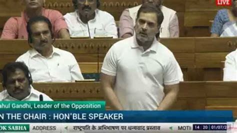 Rahul Gandhi Begins Maiden Ls Speech By Showing Lord Shivas Image