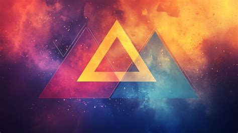 Abstract Geometric Triangle Art Premium Ai Generated Image