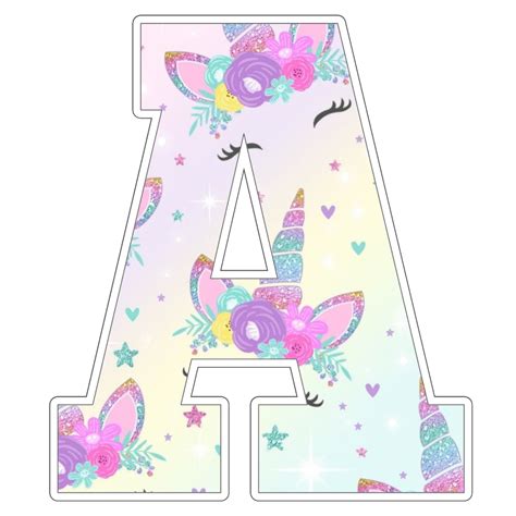 Unicorn Alphabet Letters Png Mr Alphabets