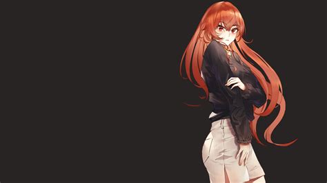 Redhead Long Hair Eris Boreas Greyrat Black Background 4K HD Mushoku Tensei Jobless ...