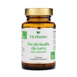 Fer à l extrait de feuilles de curry en gélules Herbano