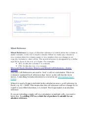 ITEC FINAL REVISION Docx Mixed Reference Mixed Reference Is A Type Of
