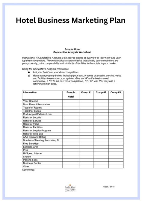 Sample Printable Business Plan Template Forms Template 2024 Business Plan Template Marketing