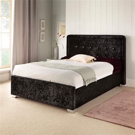 Home Source Contero Crushed Velvet Upholstered Bed Frame ShopStyle