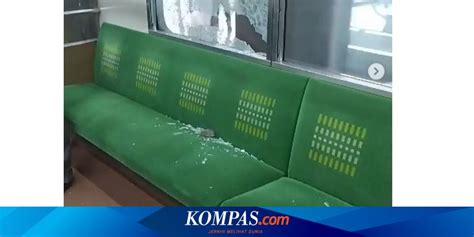 Viral Video Jendela KRL Dilempar Batu Hingga Pecah Berserakan Ini