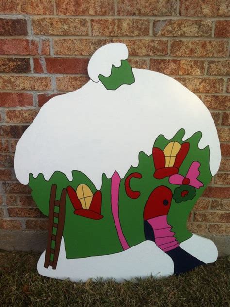 Green Fun House By Holidayyardart On Etsy 85 00 Christmas Yard Art Whoville Christmas