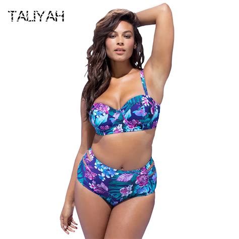 New Print Bikini Set Plus Size Womens Swimwear 2019 Bikini Push Up