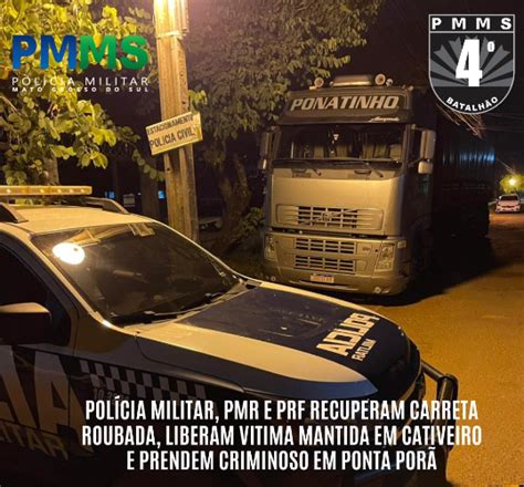 Ponta Por A O Conjunta Da Pm Pmr E Prf Recuperam Carreta Liberam