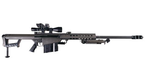 Barrett M82a1 Semi Automatic 50 Bmg Sniper Rifle With Scope Rock