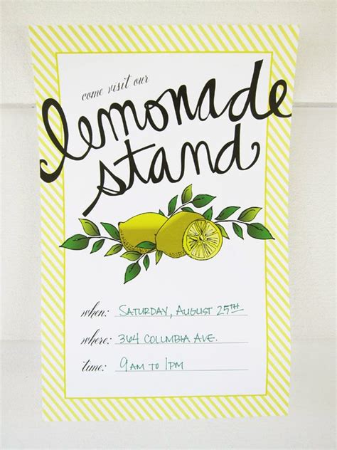 Printable Lemonade Stand Sign - The Sweetest Occasion — The Sweetest ...