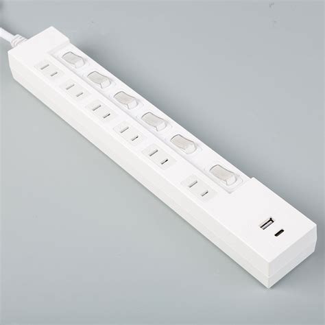 China Power Strip Surge Protector Outlets Individual On Off Switch