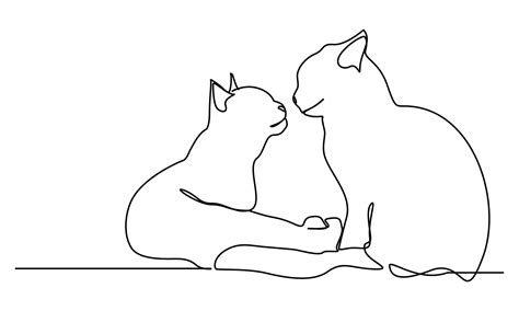 Two Cats Drawing