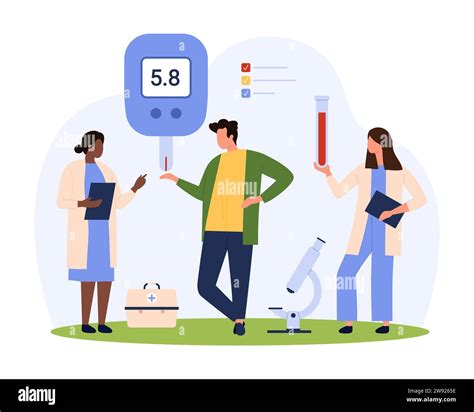 Hipoglucemia E Hiperglucemia Control En Diabetes Para La Terapia De Insulina Ilustración