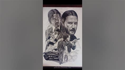 John Wick Pencil Drawing Youtube