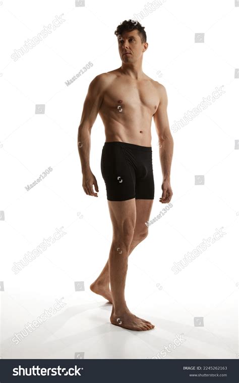 Portrait Mature Handsome Man Posing Shirtless Stock Photo 2245262163 Shutterstock