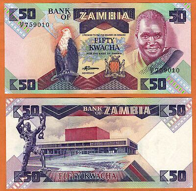 ZAMBIA ND 1986 1988 UNC 50 Kwacha Banknote Paper Money Bill P 28a EBay