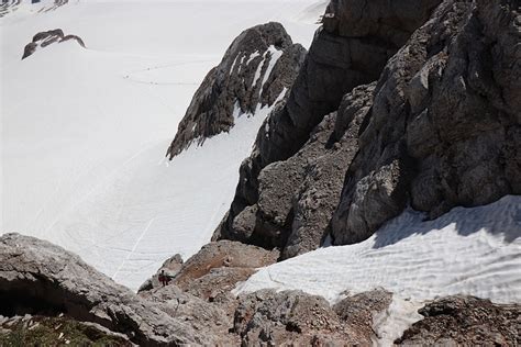 Im Abstieg Vom Hohen Dachstein Tiefblick Im Oberen Teil Hikr Org