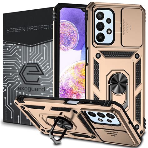 Etui Exoguard Camcover Szkło Samsung Galaxy A23 M23 Pancerne