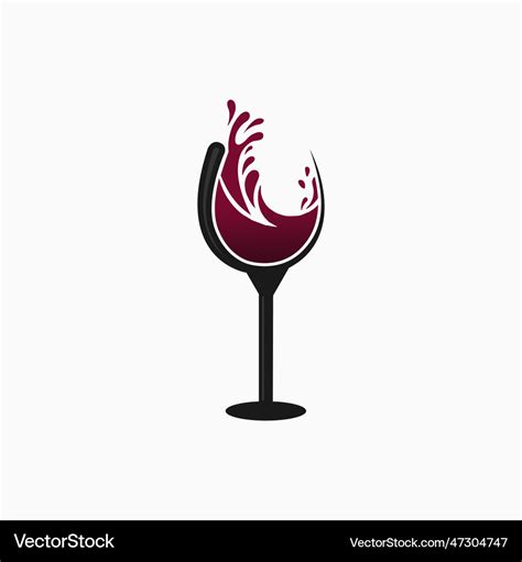 Glass Of Red Wine Royalty Free Vector Image Vectorstock