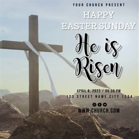 Easter Sunday Video Ads Template Postermywall