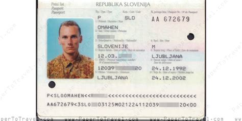 Datapage Slovenia Passport 1992 — 2002