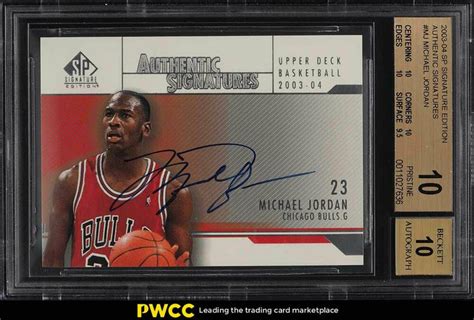 2003 Sp Signature Edition Michael Jordan Auto Mj Bgs 10 Pristine Pwcc