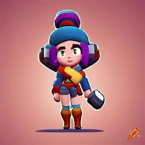 Brawl Stars Original Character Full Body Girl Face New Brawler On Craiyon