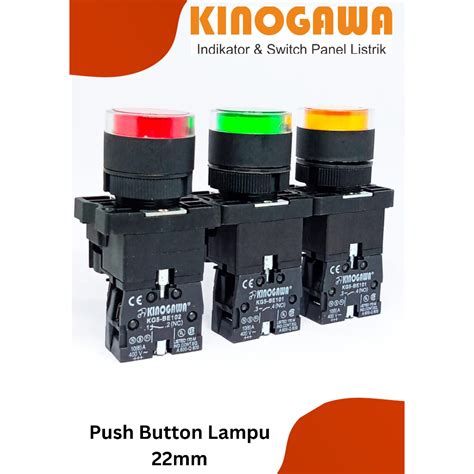 Jual Push Button Mm V Led Lay Body Plastik Merah Hijau Tombol