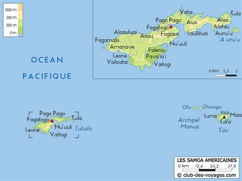 Carte Des Samoa Am Ricaines Club Des Voyages