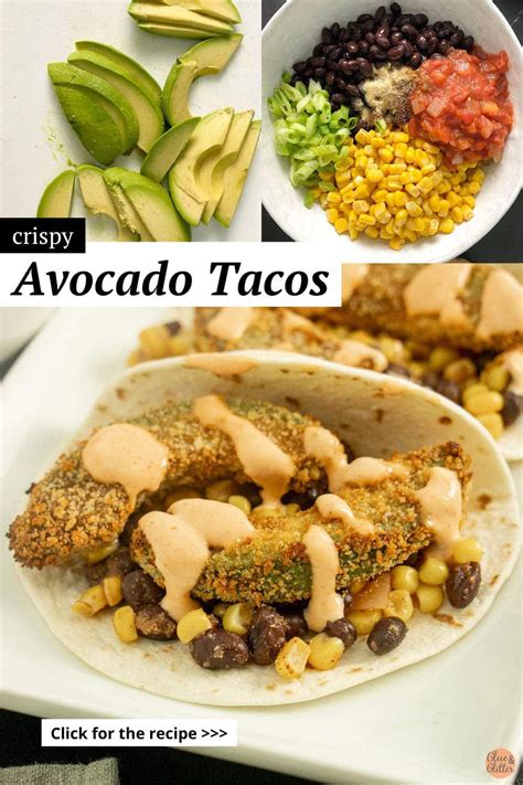 Crispy Avocado Tacos With Creamy Sriracha Mayo Vegan