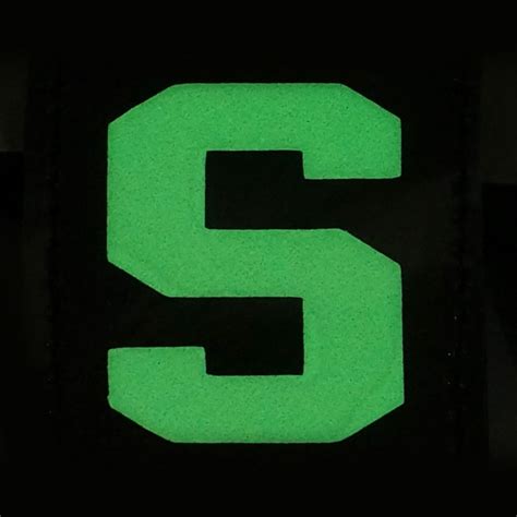 Big Letter S Gitd Patch Glow In The Dark Hock T Shop Army Online Store In Singapore