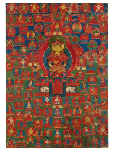 A PAINTING OF SARVAVID MAHA VAIROCHANA TIBET 17TH 18TH CENTURY