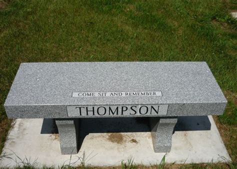 Benches Bench Grave Markers Memorials Stones Monuments